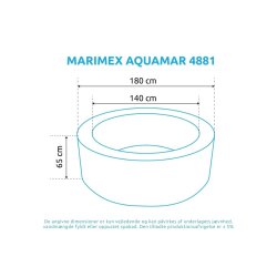 Aquamar Rund udespa oppustelig beige-gr&oslash;n